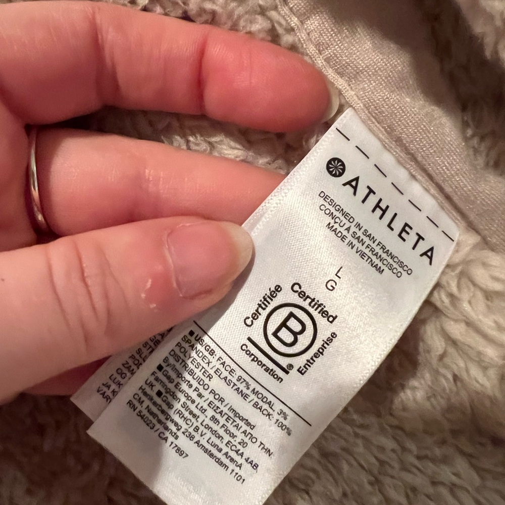 Athleta Women's Cream Sherpa-Lined Jacket Size L - Picture 4 of 5